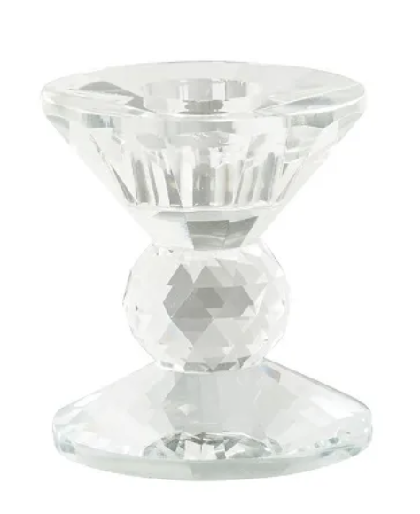 Glas lysestage H6 cm